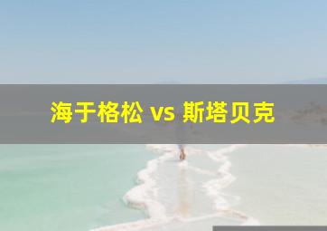 海于格松 vs 斯塔贝克